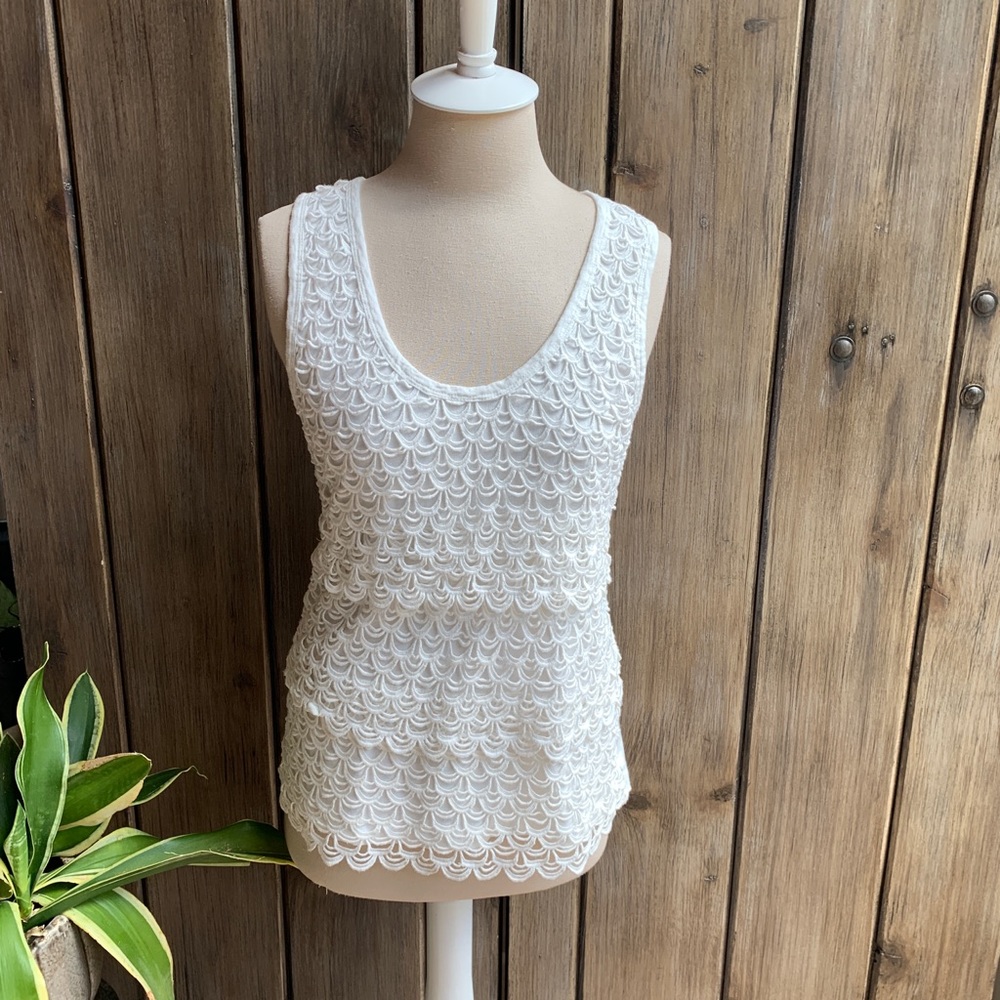 J Crew white tank top •